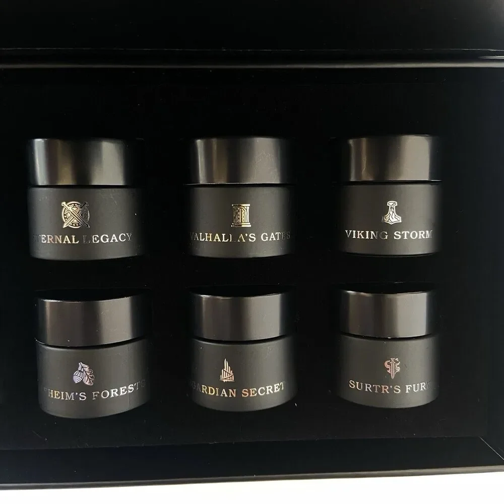 The Beard Struggle Beard Balm Sampler Kit Set of 8 Scents 8 x 10g Glass Jars